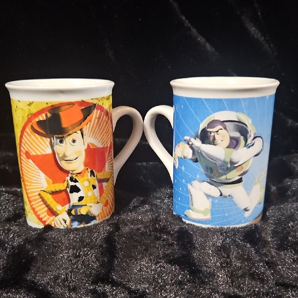 Pixar Other - Buzz Lightyear/Woody Toy Story Mugs Cups Heros Deputy Disney Pixar- Set 2- 2010